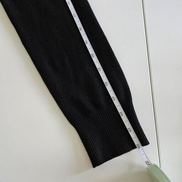 Leo & Ugo Sweater Womens L Black Argyle LS Cowl Neck Goth Boho Whimsigoth Y2K - Picture 7 of 13